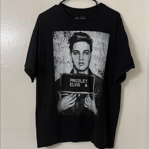 NEW! Elvis Presley - Men's Black Graphic T-Shirt - XL